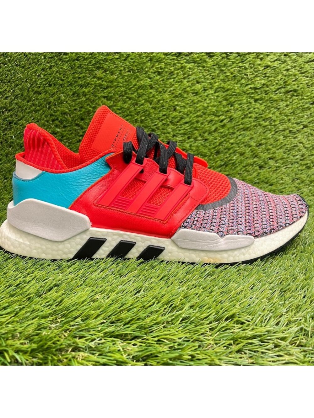 Adidas EQT Support 91/18 Bold Orange Blue Mens Size 14 Running Shoes Sneakers